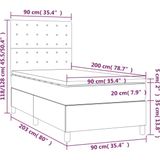 vidaXL Boxspring met matras kunstleer zwart 90x200 cm