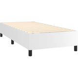 VidaXL Boxspring Matras Kunstleer Wit 90x200 cm