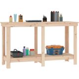 Werkbank 140x50x80 cm Massivholz Kiefer Vidaxl