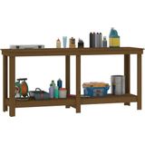 Houten Werkbank - Honingbruin - Massief Grenenhout - Stabiel Frame