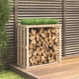vidaXL - Houtblokhouder - 108x52x106 - cm - massief - grenenhout