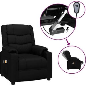 vidaXL - Massagestoel - Elektrisch - Kunstleer - Zwart