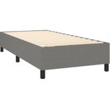 Boxspringbett mit Matratze Dunkelgrau 90x200 cm Stoff vidaXL