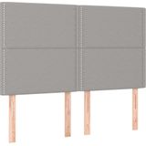 Vidaxl - Boxspringbett mit Matratze Hellgrau 140x200 cm Stoff