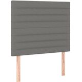vidaXL Boxspringbett mit Matratze Dunkelgrau 90x190 cm Stoff