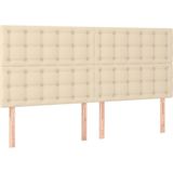 Vidaxl - Boxspringbett mit Matratze Creme 180x200 cm Stoff