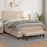 Vidaxl - Boxspringbett Matratze Cappuccino-Braun 140x200cm Kunstleder