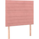 vidaXL - Boxspring - met - matras - fluweel - rozex190 - cm