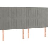 Vidaxl - Boxspringbett mit Matratze Hellgrau 200x200 cm Samt