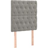 vidaXL Boxspringbett mit Matratze Hellgrau 80x200 cm Samt