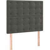 Vidaxl - Boxspringbett mit Matratze Dunkelgrau 90x190 cm Samt