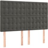 vidaXL - Boxspring - met - matras - fluweel - donkergrijsx200 - cm