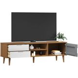 VidaXL Tv-meubel MOLDE 158x40x49 cm Massief Grenenhout Bruin