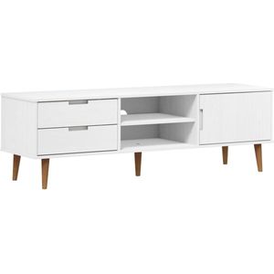 vidaXL-Tv-meubel-MOLDE-158x40x49-cm-massief-grenenhout-wit