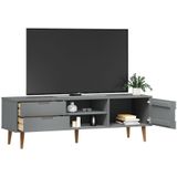 VidaXL Tv-meubel MOLDE 158x40x49 cm Massief Grenenhout Grijs