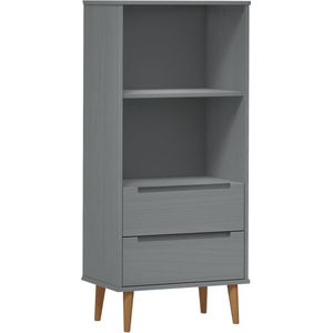 vidaXL-Boekenkast-MOLDE-60x35x133,5-cm-massief-grenenhout-grijs