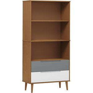 vidaXL-Boekenkast-MOLDE-85x35x170,5-cm-massief-grenenhout-bruin