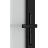 vidaXL Innentür 83x201,5 cm Schwarz Mattglas und Aluminium