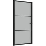 vidaXL-Binnendeur-102,5x201,5-cm-matglas-en-aluminium-zwart