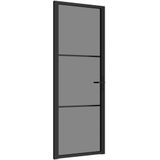 Deur - Zwart - Getemperd Glas - Aluminium Frame - Modern Ontwerp