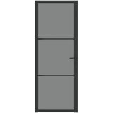 Deur - Zwart - Getemperd Glas - Aluminium Frame - Modern Ontwerp