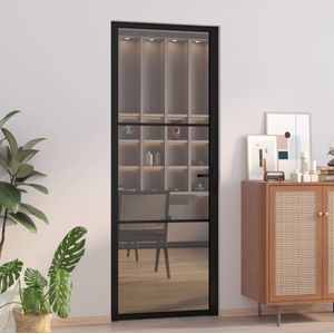 Deur - Zwart - Getemperd Glas - Aluminium Frame - Modern Ontwerp