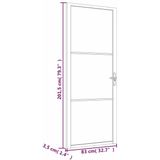Deur - Zwart - Getemperd Glas - Aluminium Frame