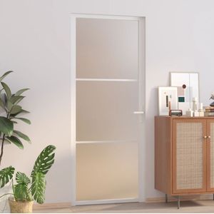 vidaXL-Binnendeur-83x201,5-cm-matglas-en-aluminium-wit