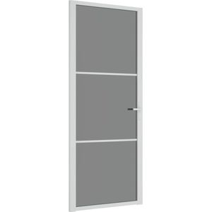vidaXL-Binnendeur-83x201,5-cm-ESG-glas-en-aluminium-wit