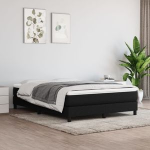 Vidaxl - Boxspringbett mit Matratze Schwarz 140x200 cm Stoff