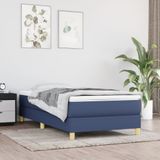 Boxspringbett mit Matratze Blau 90x190 cm Stoff vidaXL