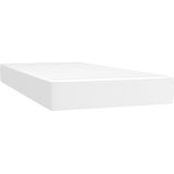 vidaXL Boxspring met matras kunstleer wit 90x190 cm