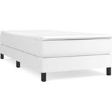 vidaXL Boxspring met matras kunstleer wit 90x190 cm