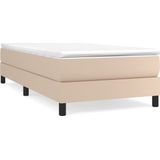 VidaXL Boxspring met Matras Kunstleer Cappuccino 90x200 cm