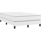 VidaXL Boxspring Matras Kunstleer Wit 120x200 cm