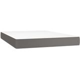 vidaXL-Boxspring-met-matras-kunstleer-grijs-140x200-cm