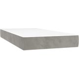 VidaXL-Boxspring-met-matras-fluweel-lichtgrijs-80x200-cm