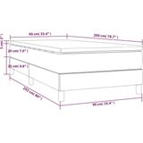 Boxspringbett mit Matratze Hellgrau 90x200 cm Samt vidaXL