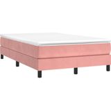 VidaXL Boxspring Matras Fluweel Roze 120x200 cm