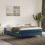Vidaxl - Boxspringbett mit Matratze Dunkelblau 140x200 cm Samt