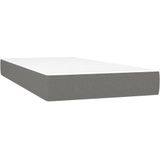 vidaXL Boxspringbett mit Matratze Dunkelgrau 80x200 cm Stoff