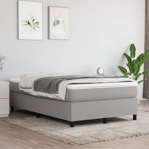 VidaXL Boxspring Matras Stof Lichtgrijs 120x200 cm
