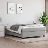 Boxspringbett mit Matratze Hellgrau 140x200 cm Stoff vidaXL