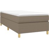 Vidaxl - Boxspringbett mit Matratze Taupe 100x200 cm Stoff