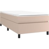 VidaXL Boxspring met Matras Kunstleer Cappuccino 80x200 cm