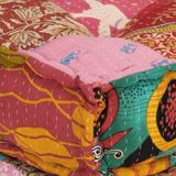 vidaXL Modularer Pouf mit Kissen Patchwork Stoff