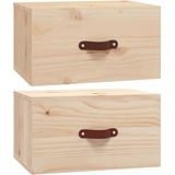 vidaXL Nachtkastjes 2 st wandgemonteerd 40x29,5x22 cm