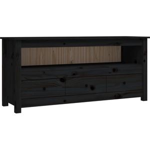 vidaXL-Tv-meubel-114x35x52-cm-massief-grenenhout-zwart
