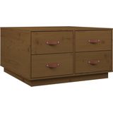 vidaXL Couchtisch Honigbraun 80x80x45 cm Massivholz Kiefer