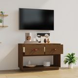 VidaXL TV-meubel 90x40x60 cm Massief Grenenhout Honingbruin